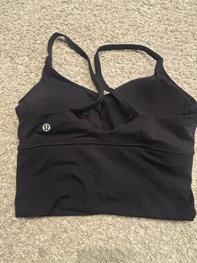 lululemon athletica Black Strappy Longline Sports Bra